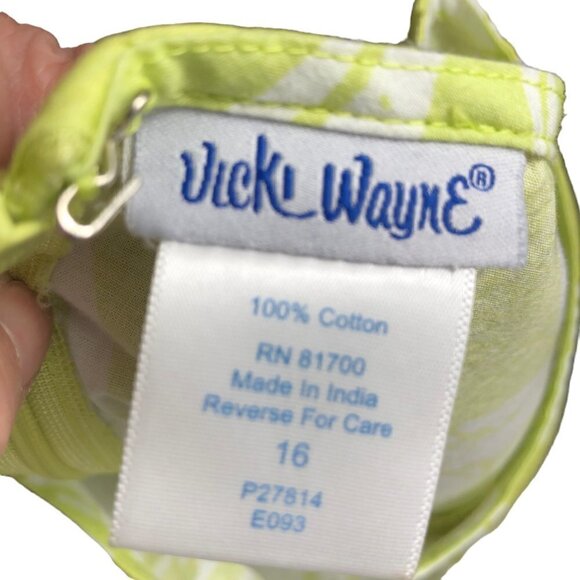 Vicki Wayne Retro Flare Green Midi Sleeveless Dress Size 16 - Picture 4 of 6